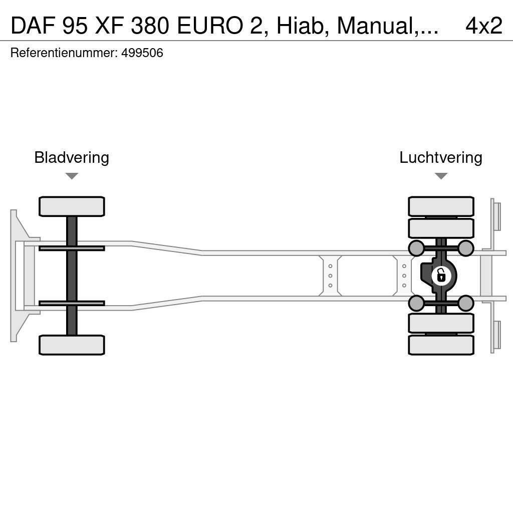 DAF 95 XF 380 EURO 2, Hiab, Manual, Winch Ciężarówki typu Platforma / Skrzynia