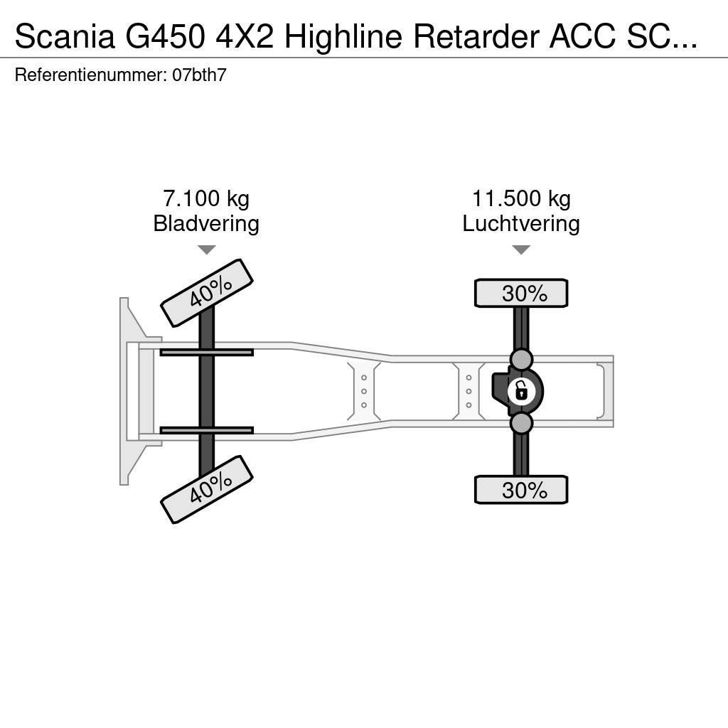 Scania G450 4X2 Highline Retarder ACC SCR-Only 777.400KM Ciągniki siodłowe