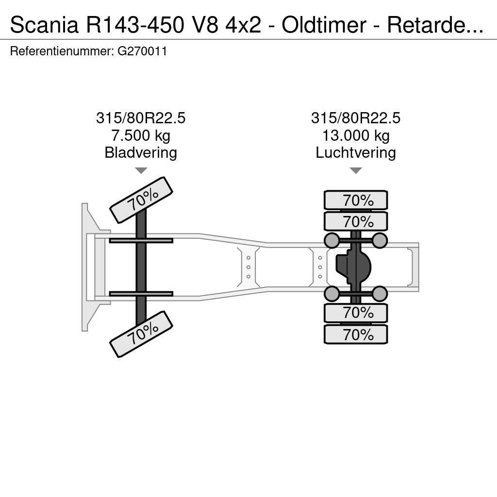 Scania R143-450 V8 4x2 - Oldtimer - Retarder - PTO/Hydrau Ciągniki siodłowe