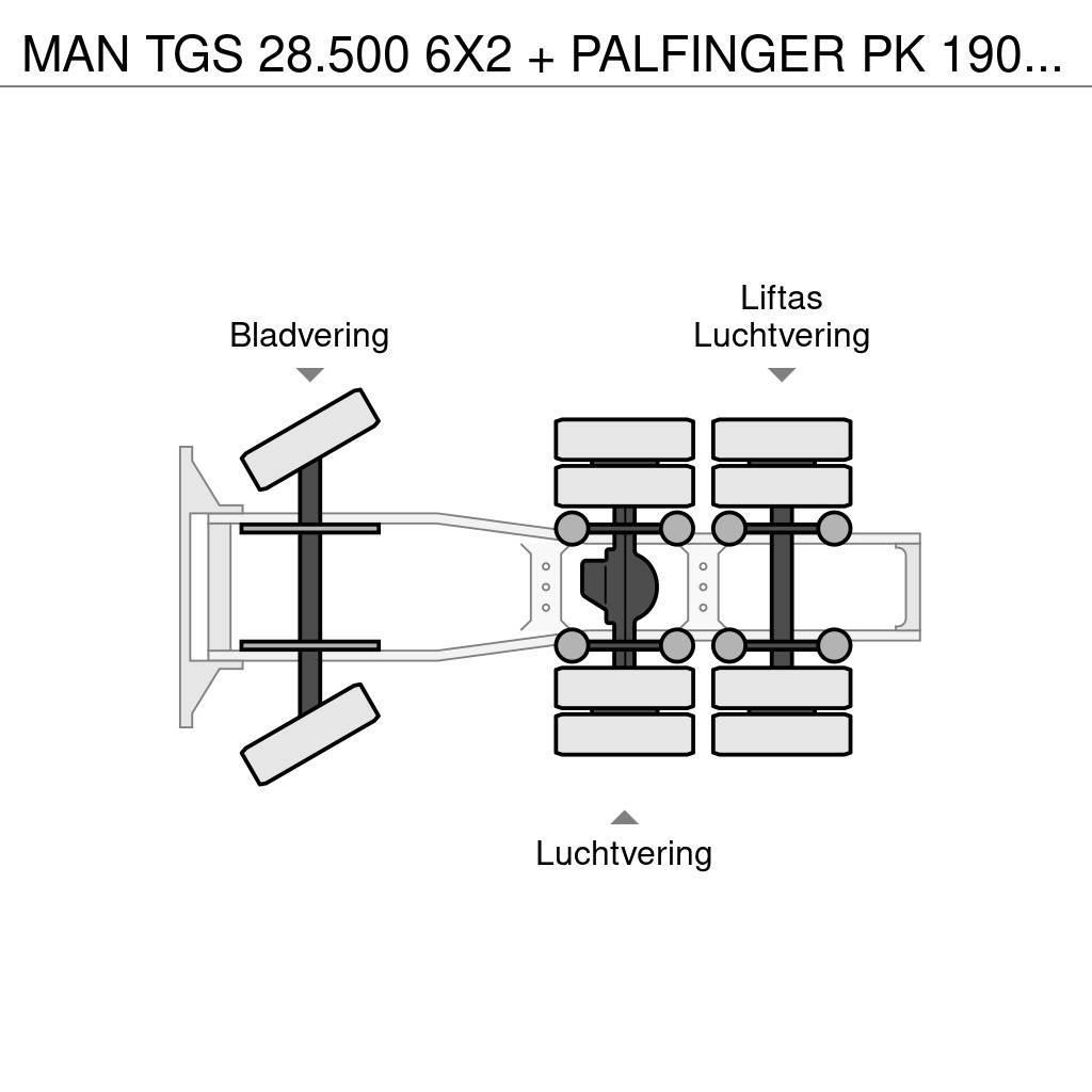 MAN TGS 28.500 6X2 + PALFINGER PK 19001 / REMOTE CONTR Ciągniki siodłowe