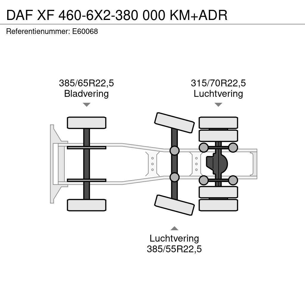 DAF XF 460-6X2-380 000 KM+ADR Ciągniki siodłowe