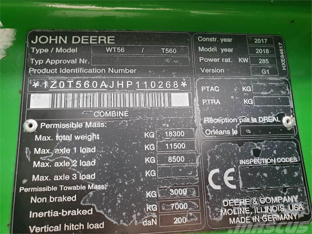 John Deere T560 Kombajny zbożowe