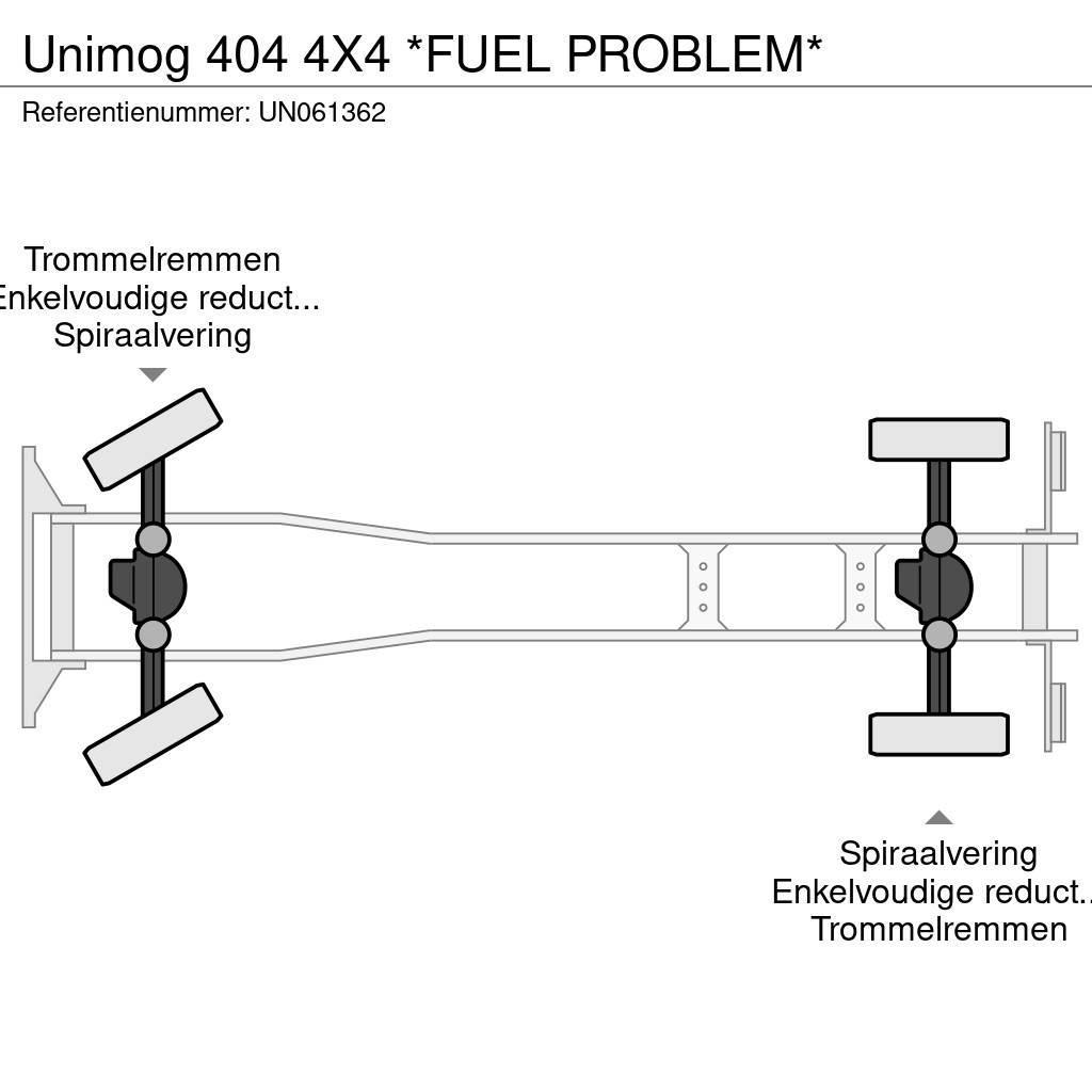 Unimog 404 4X4 *FUEL PROBLEM* Ciężarówki typu Platforma / Skrzynia