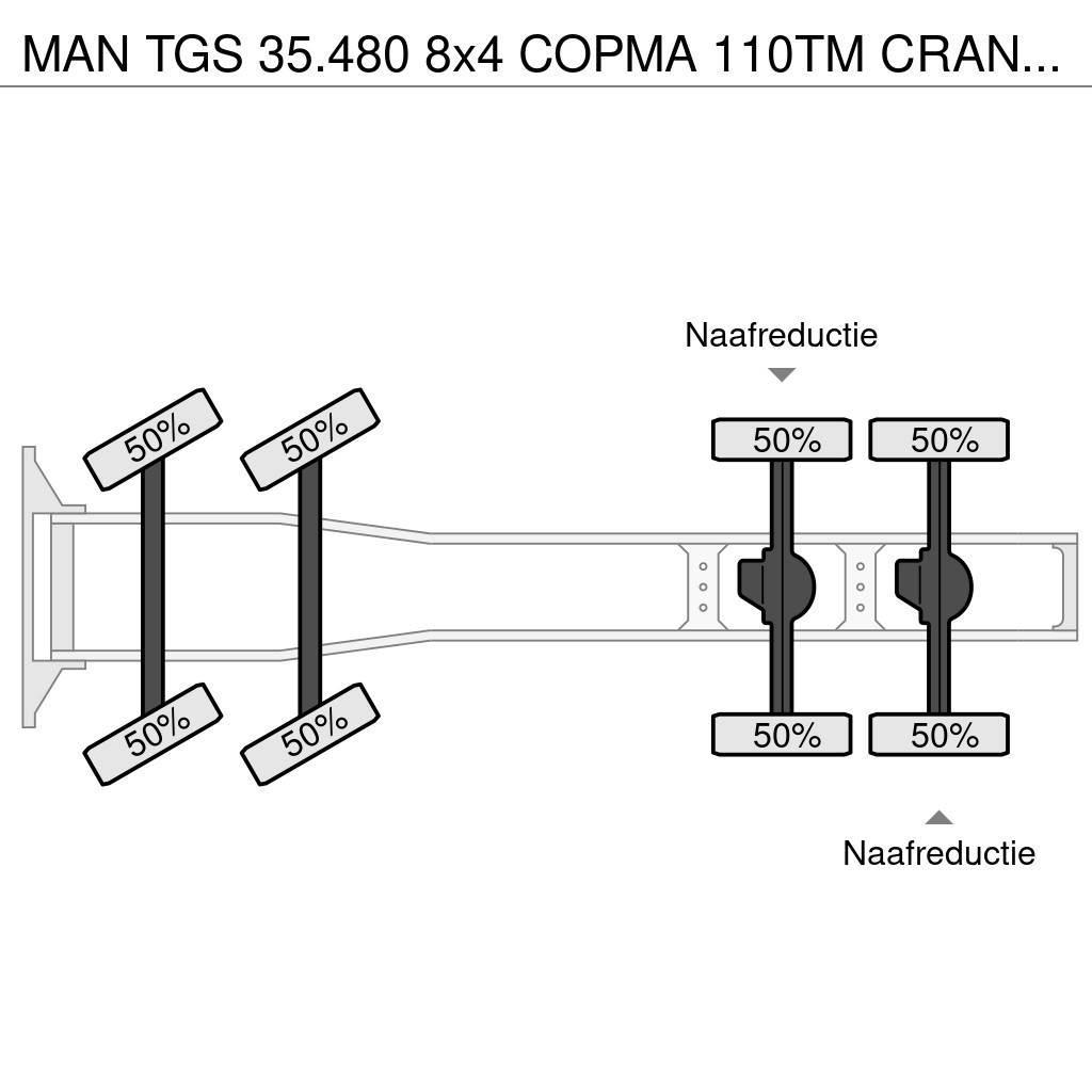 MAN TGS 35.480 8x4 COPMA 110TM CRANE/GRUE/Fly-Jib/LIER Ciągniki siodłowe