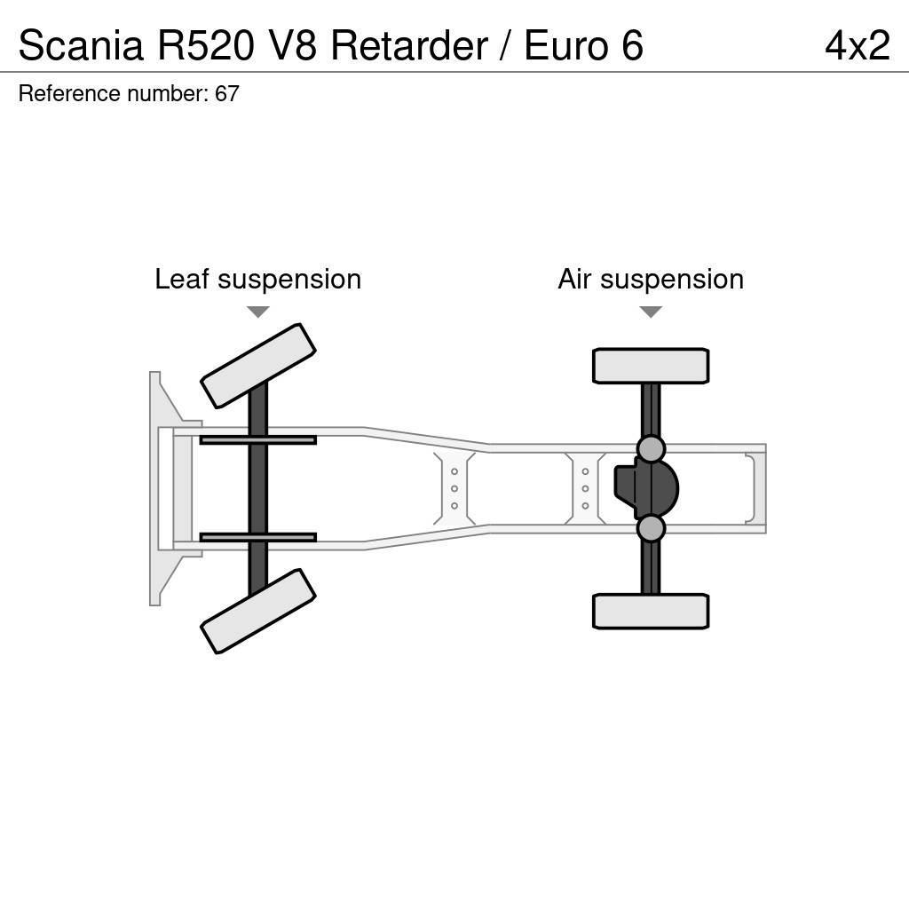 Scania R520 V8 Retarder / Euro 6 Ciągniki siodłowe