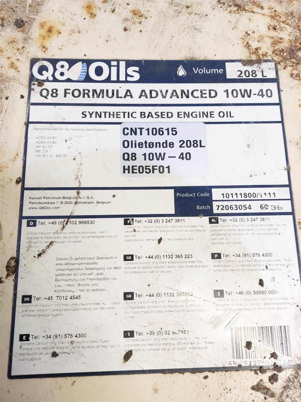  Oiletønde 208L Q8 10W-40 Synthetich Based Pozostały sprzęt budowlany