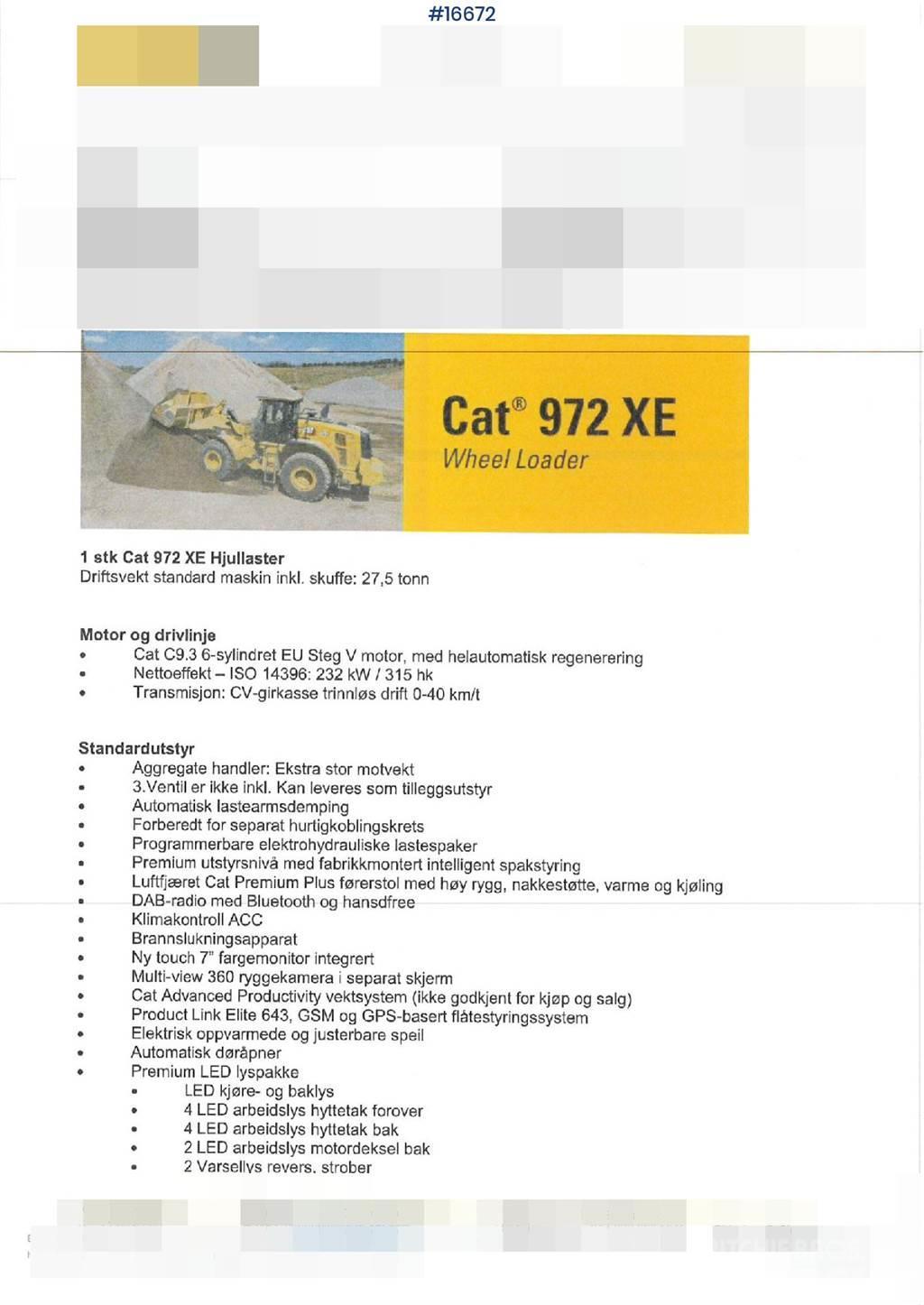 CAT 972 XE-GR. Brand new! Ładowarki kołowe