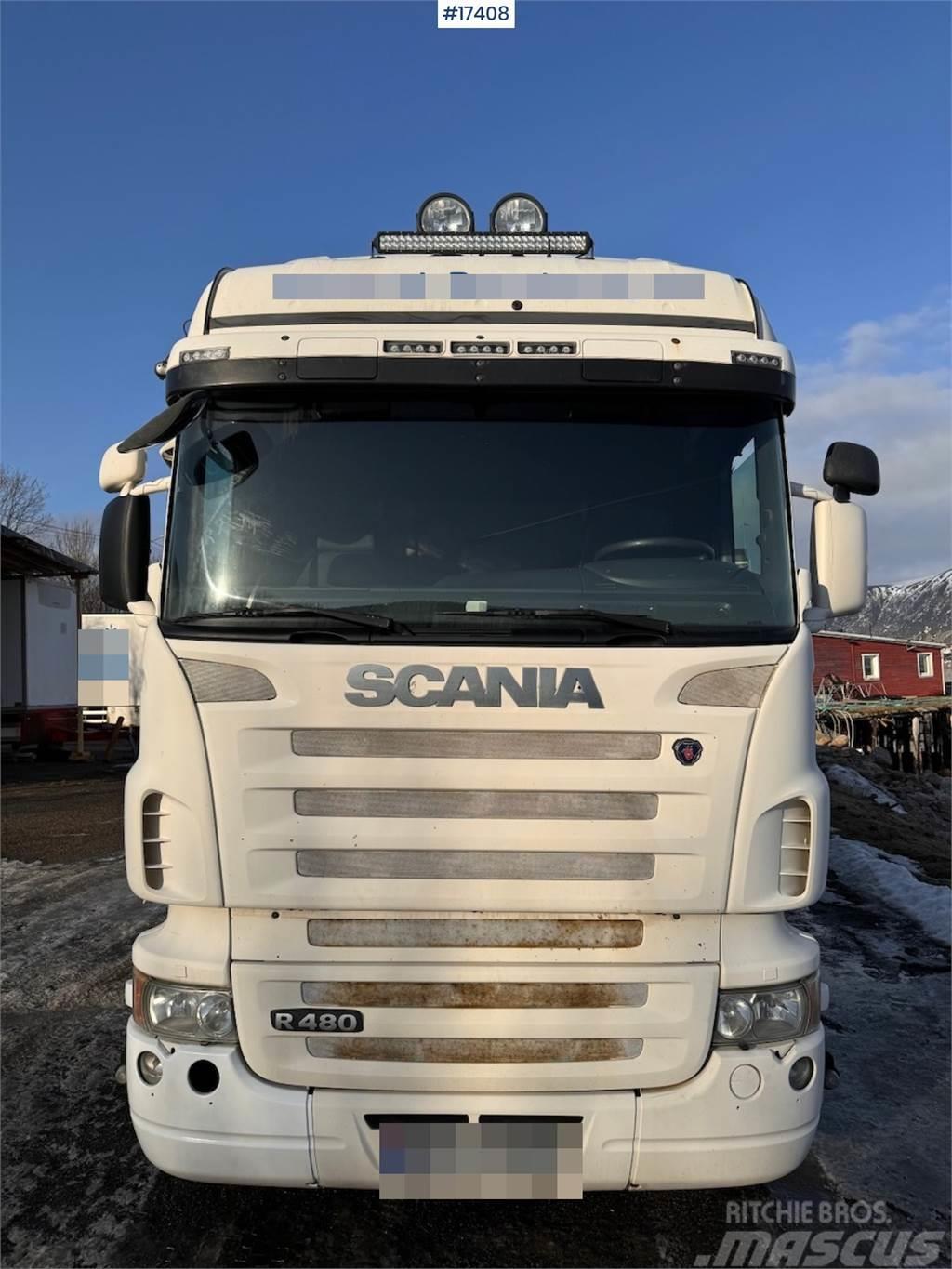 Scania R480 6x2 box truck w/ rear lift Samochody ciężarowe ze skrzynią zamkniętą