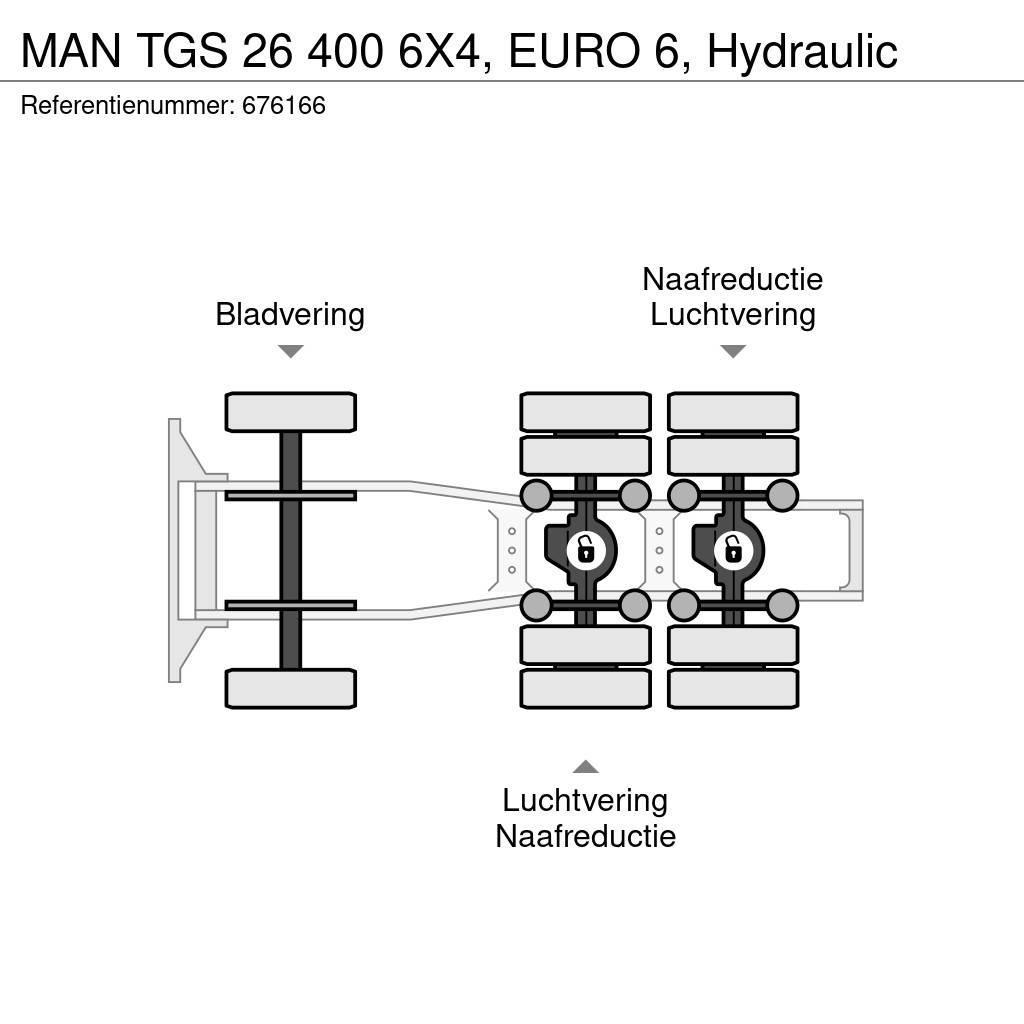 MAN TGS 26 400 6X4, EURO 6, Hydraulic Ciągniki siodłowe