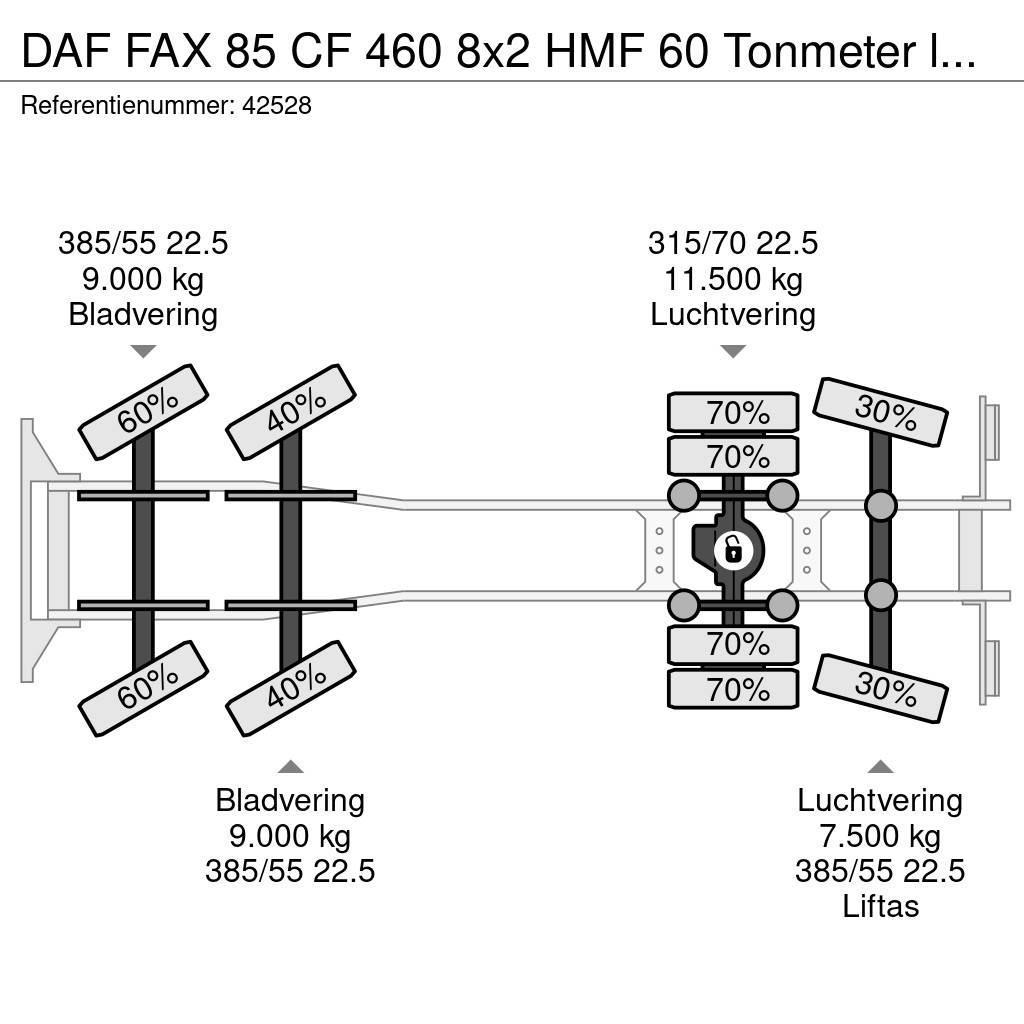 DAF FAX 85 CF 460 8x2 HMF 60 Tonmeter laadkraan Żurawie szosowo-terenowe