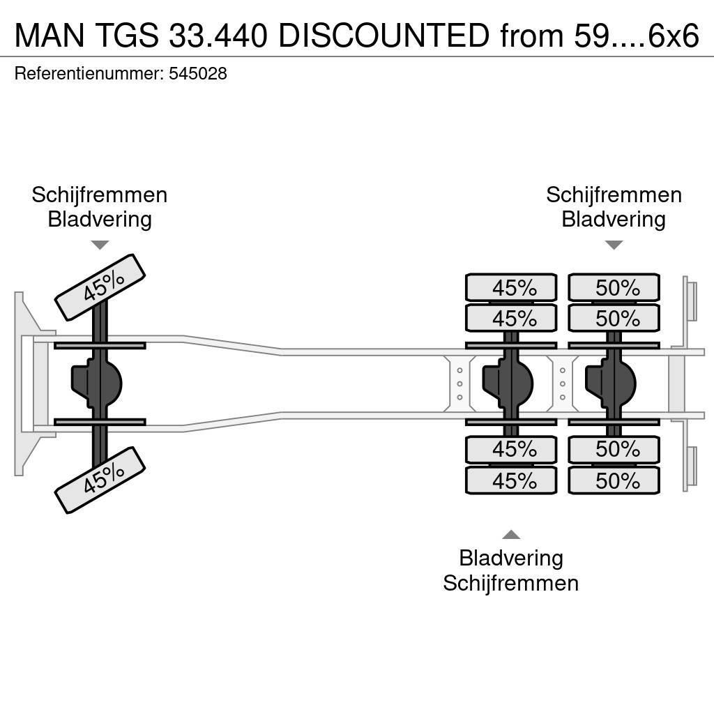 MAN TGS 33.440 DISCOUNTED from 59.950,- !!! + Euro 5 + Wywrotki
