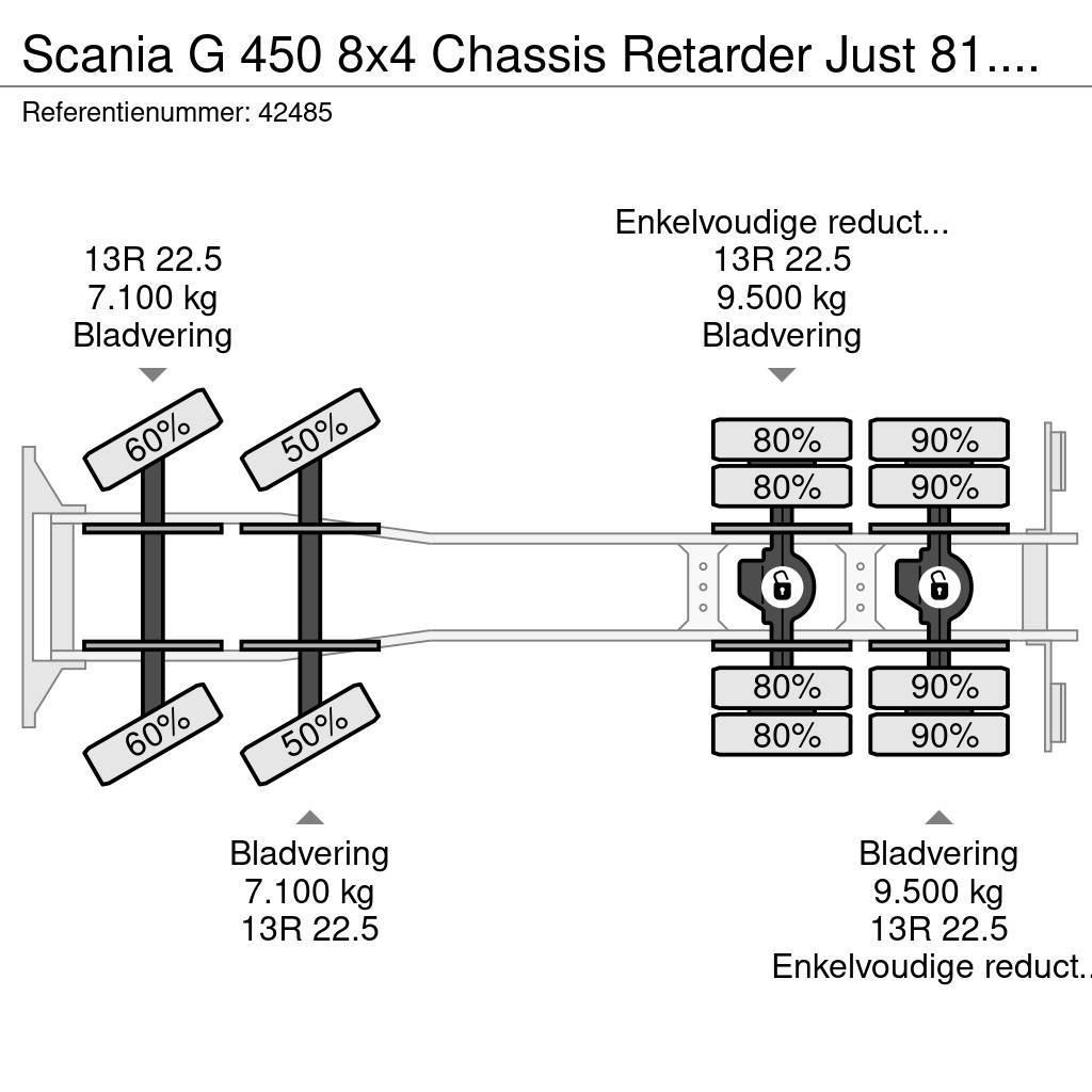 Scania G 450 8x4 Chassis Retarder Just 81.865 km! Pojazdy pod zabudowę