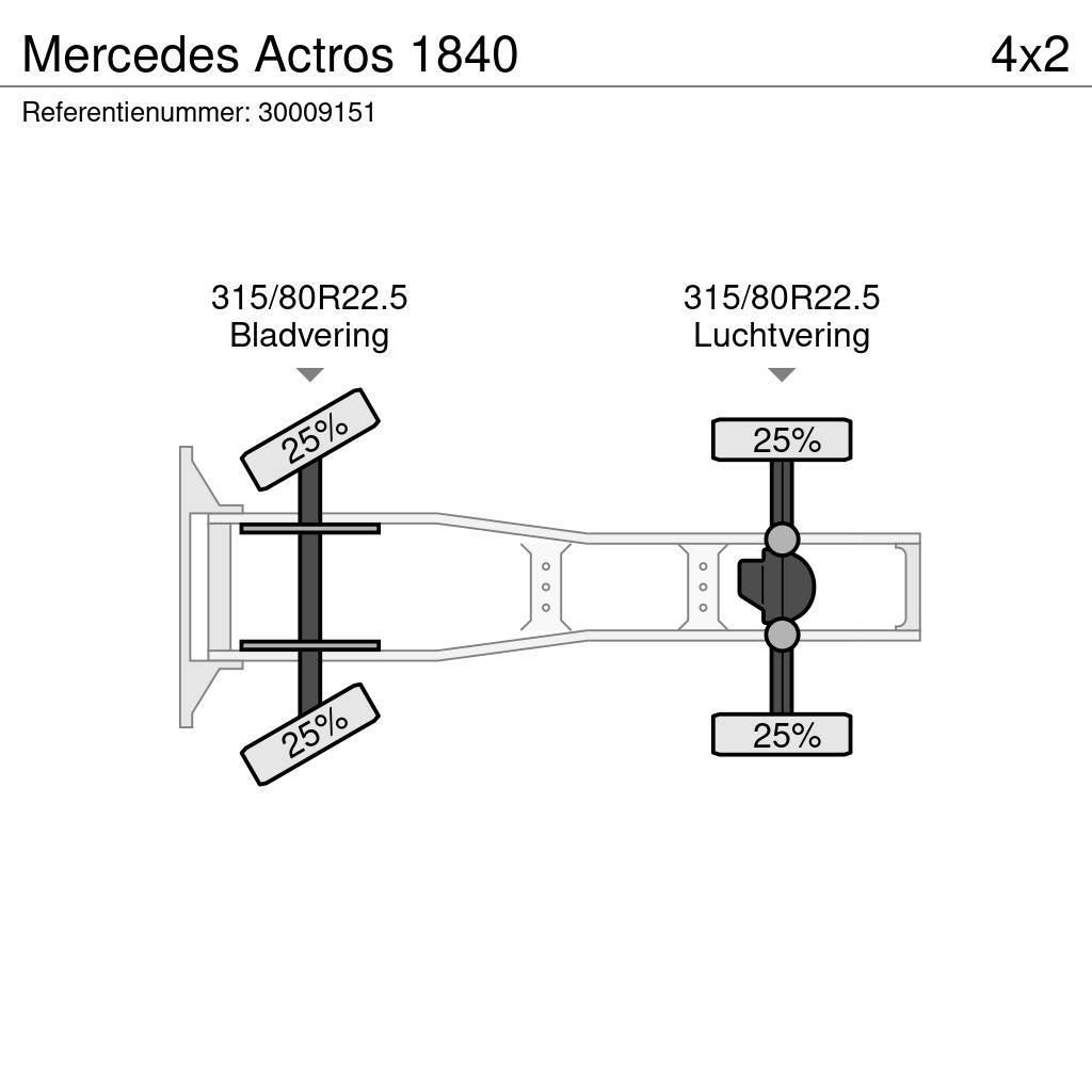 Mercedes-Benz Actros 1840 Ciągniki siodłowe