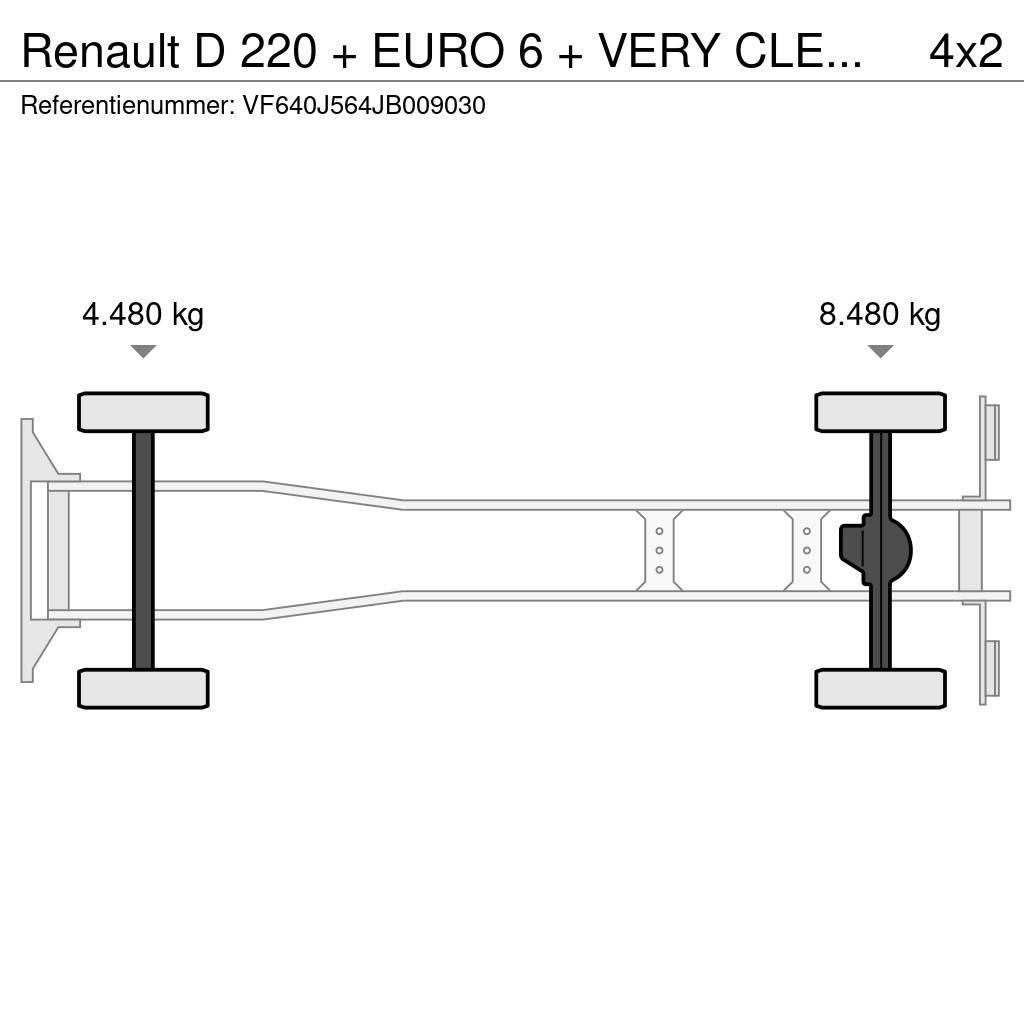 Renault D 220 + EURO 6 + VERY CLEAN + LIFT + 12t Samochody ciężarowe ze skrzynią zamkniętą