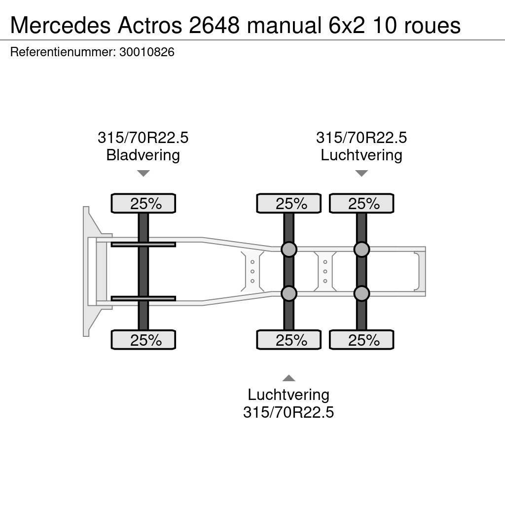 Mercedes-Benz Actros 2648 manual 6x2 10 roues Ciągniki siodłowe
