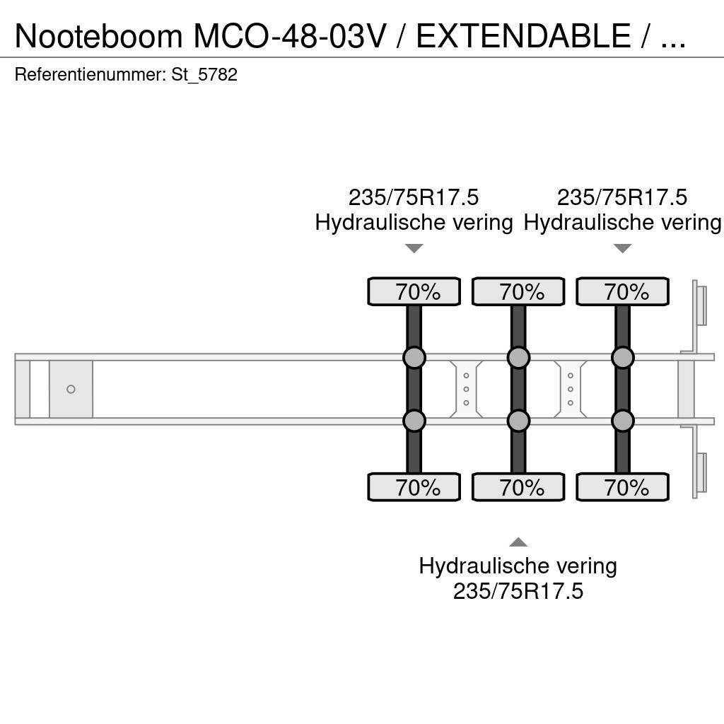 Nooteboom MCO-48-03V / EXTENDABLE / STEERING AXLES / Naczepy niskopodłogowe