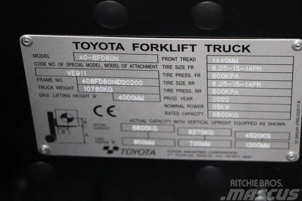 Toyota 40-8FD80N Wózki Diesla