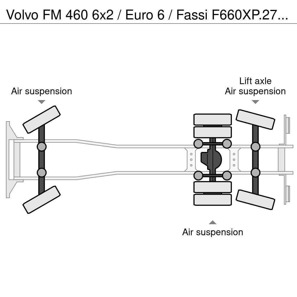 Volvo FM 460 6x2 / Euro 6 / Fassi F660XP.27 + Flyjib Żurawie szosowo-terenowe