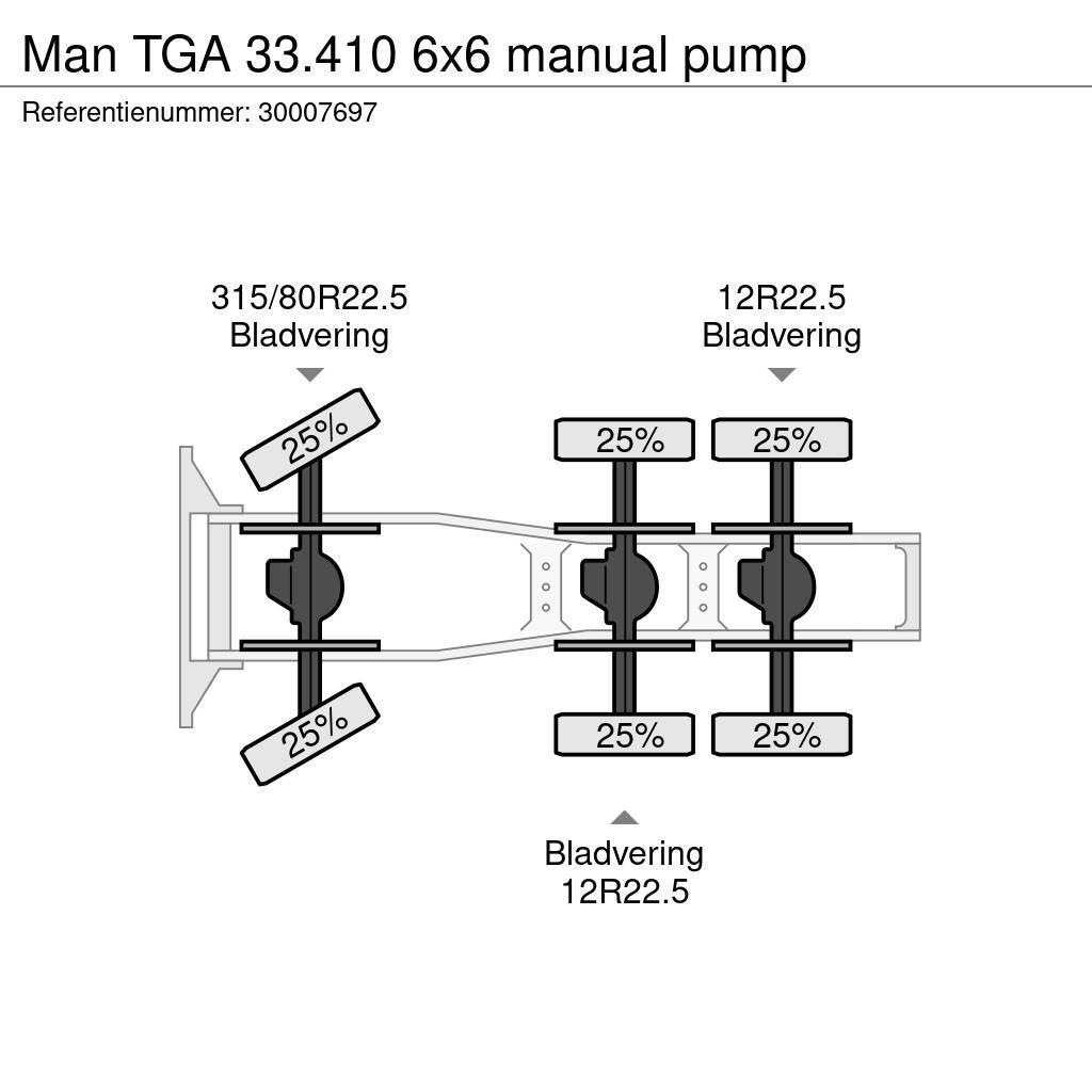 MAN TGA 33.410 6x6 manual pump Ciągniki siodłowe