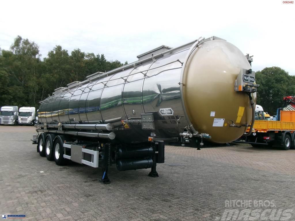 Van Hool Chemical tank inox 33 m3 / 3 comp / ADR 30-03-2024 Naczepy cysterna