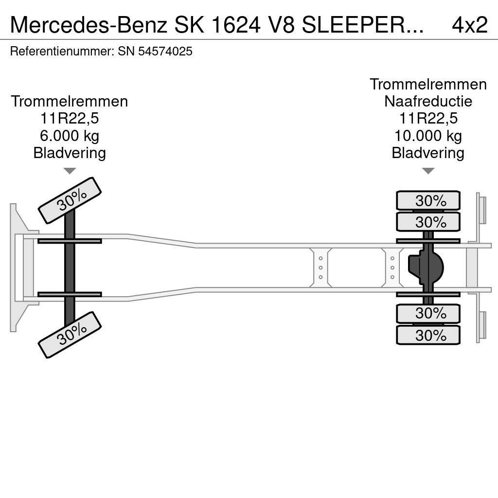 Mercedes-Benz SK 1624 V8 SLEEPERCAB WITH OPEN BOX (ZF-MANUAL GEA Ciężarówki typu Platforma / Skrzynia