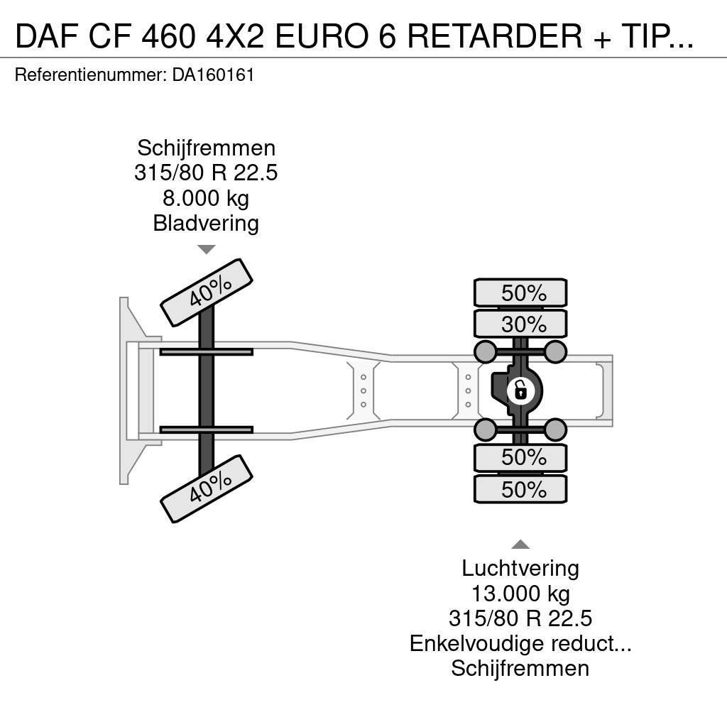 DAF CF 460 4X2 EURO 6 RETARDER + TIPPER HYDRAULIC Ciągniki siodłowe