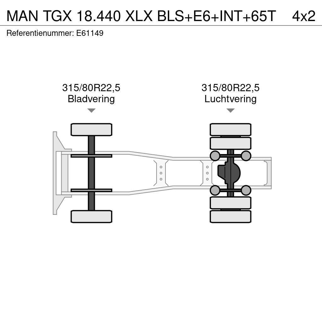 MAN TGX 18.440 XLX BLS+E6+INT+65T Ciągniki siodłowe
