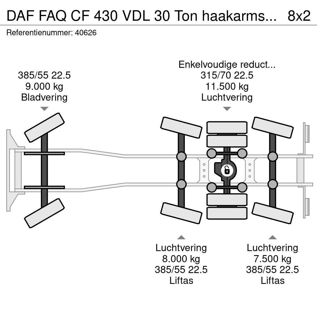 DAF FAQ CF 430 VDL 30 Ton haakarmsysteem Just 73.197 k Hakowce