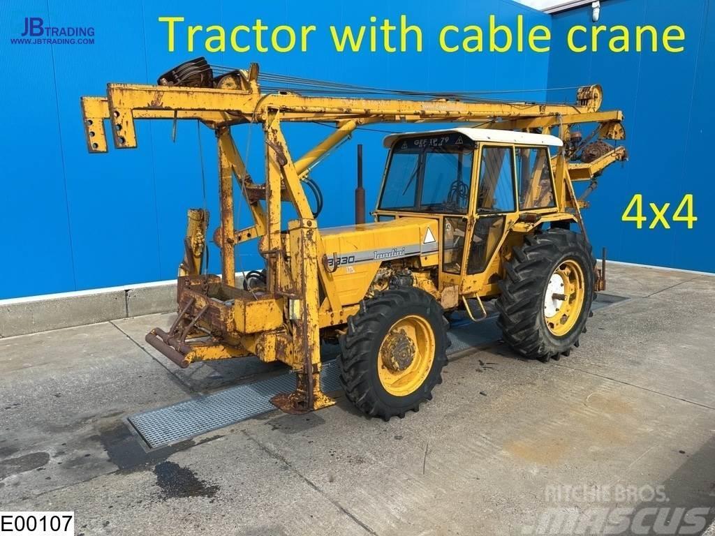 Landini 8830 4x4, Tractor with cable crane, drill rig Ciągniki rolnicze