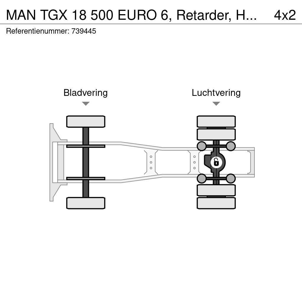 MAN TGX 18 500 EURO 6, Retarder, Hydrauliek, 6 Units Ciągniki siodłowe
