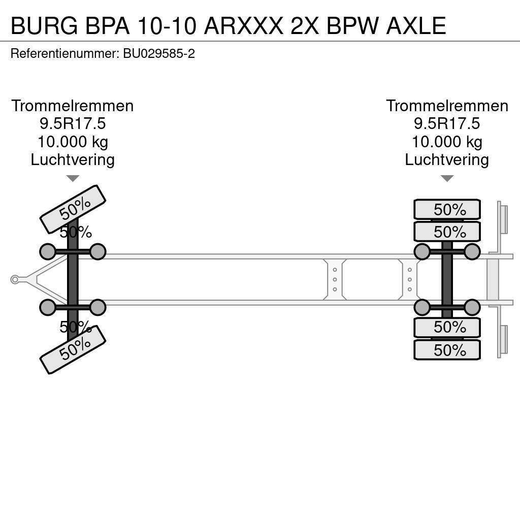 Burg BPA 10-10 ARXXX 2X BPW AXLE Przyczepy demontowalne