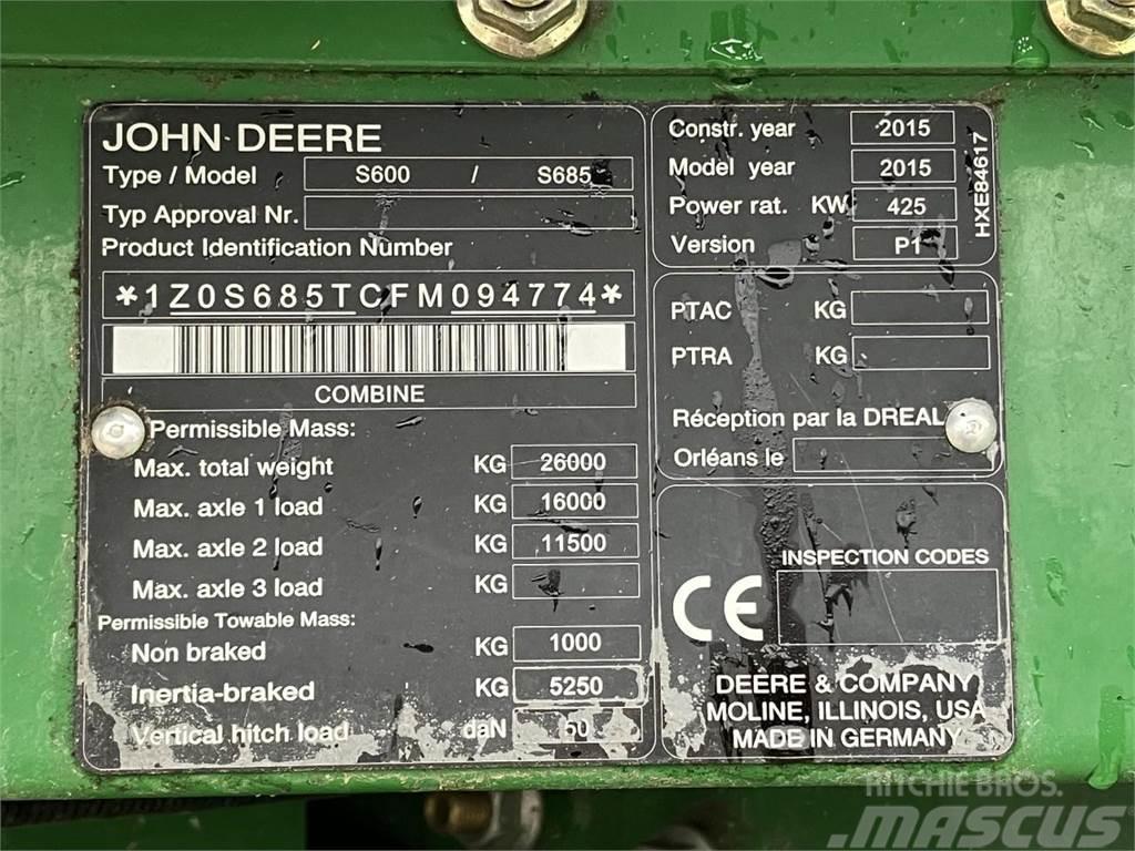 John Deere S685i Kombajny zbożowe