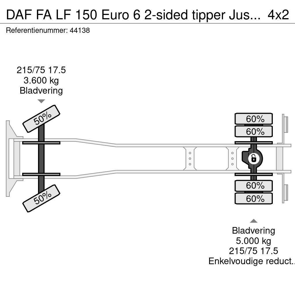 DAF FA LF 150 Euro 6 2-sided tipper Just 94.317 km! Wywrotki