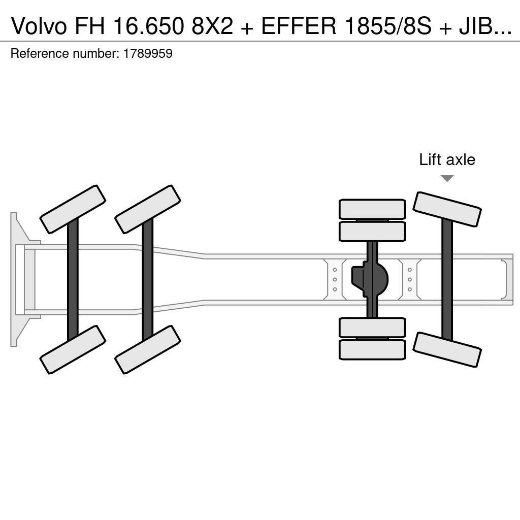 Volvo FH 16.650 8X2 + EFFER 1855/8S + JIB 6S HEAVY DUTY Ciągniki siodłowe