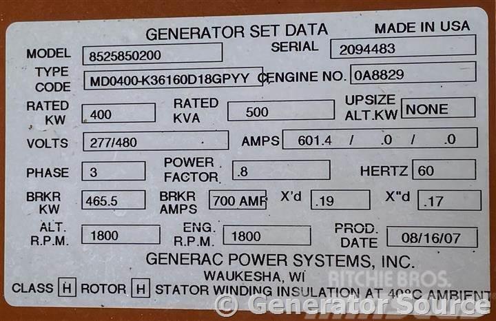 Generac 400 kW - JUST ARRIVED Agregaty prądotwórcze Diesla
