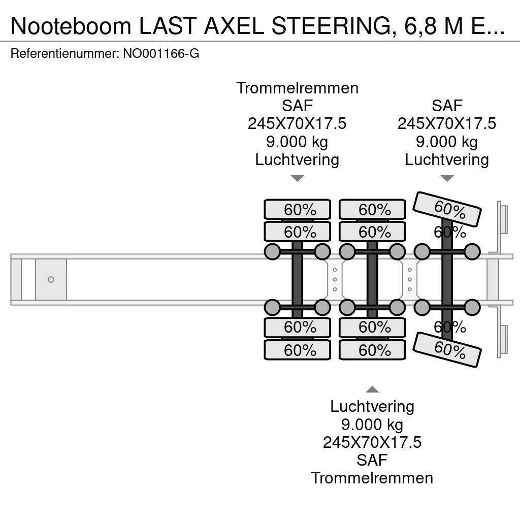 Nooteboom LAST AXEL STEERING, 6,8 M EXTENDABLE Naczepy niskopodłogowe