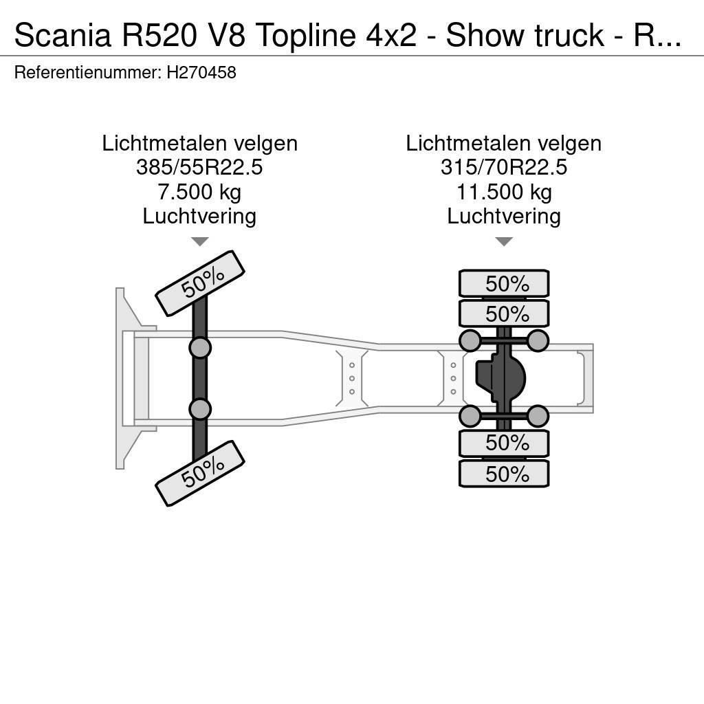 Scania R520 V8 Topline 4x2 - Show truck - Retarder - Full Ciągniki siodłowe