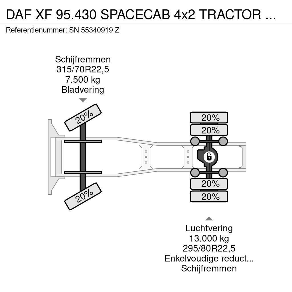 DAF XF 95.430 SPACECAB 4x2 TRACTOR UNIT (EURO 3 / ZF16 Ciągniki siodłowe