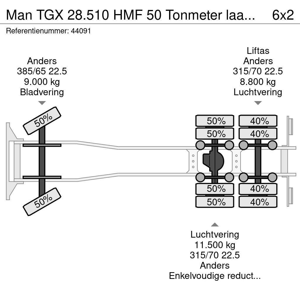 MAN TGX 28.510 HMF 50 Tonmeter laadkraan + Fly-Jib Podnośniki koszowe