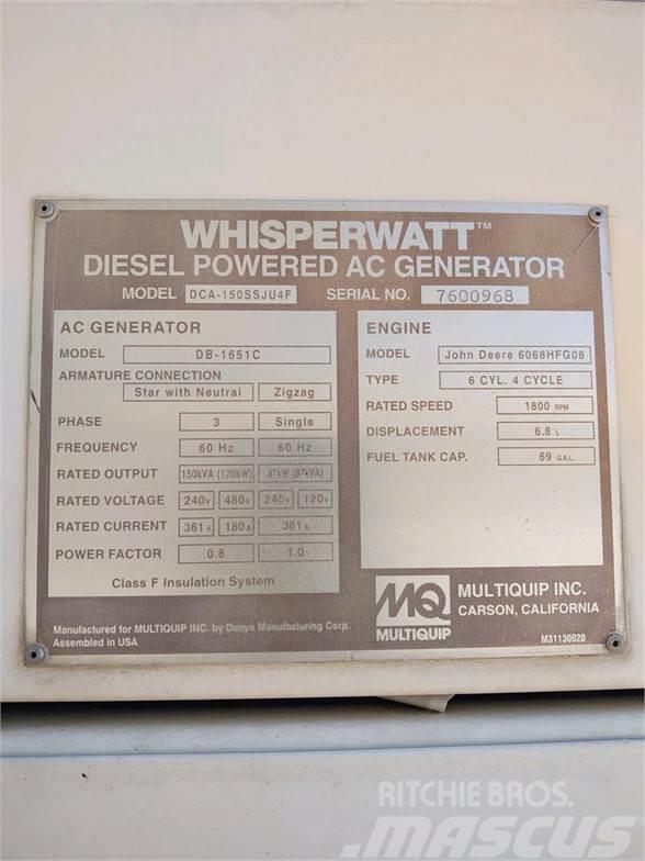 MultiQuip WHISPERWATT DCA150SSJU4F Agregaty prądotwórcze gazowe