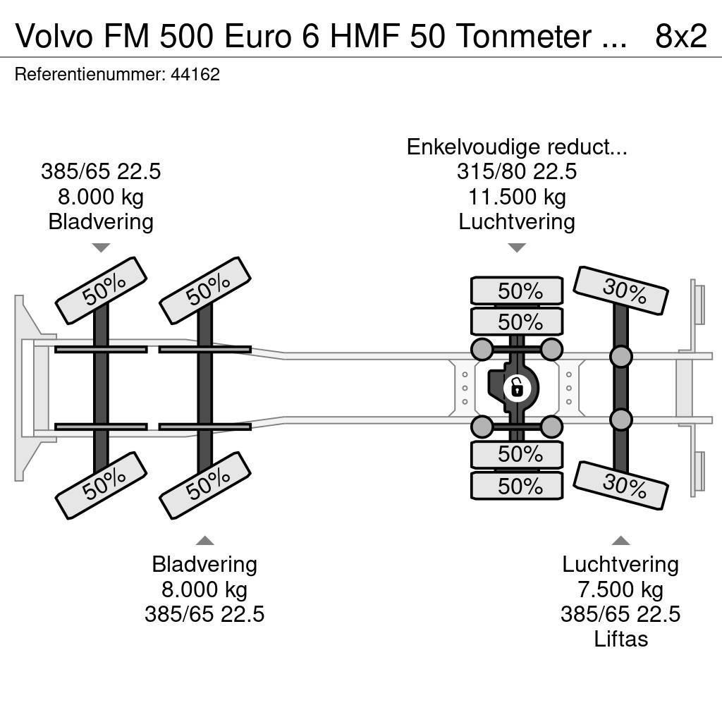Volvo FM 500 Euro 6 HMF 50 Tonmeter laadkraan + Fly-Jib Żurawie szosowo-terenowe