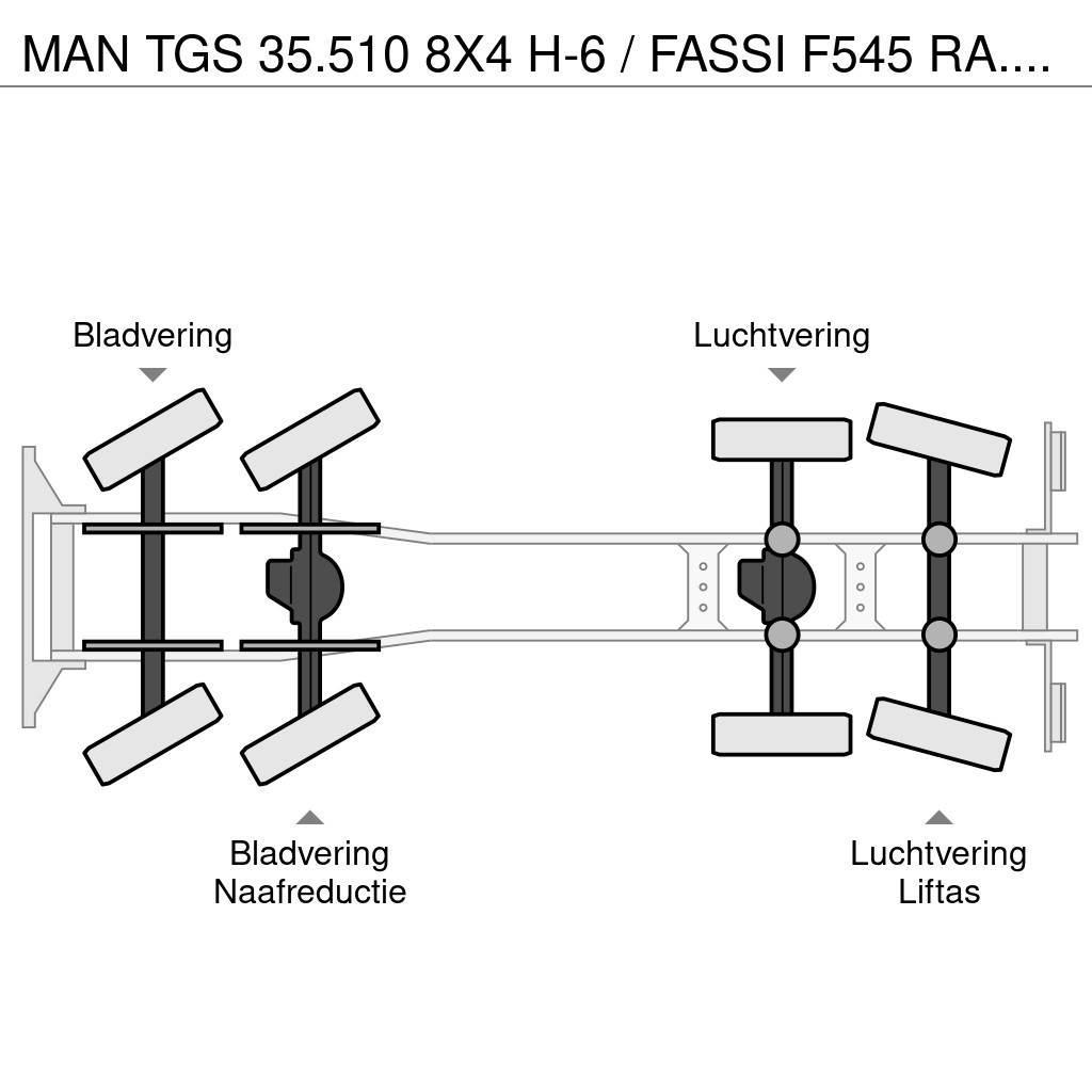 MAN TGS 35.510 8X4 H-6 / FASSI F545 RA.2.27 + FLY JIB Hakowce