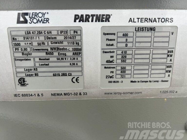 Leroy Somer LSA 47.2S4 C 6/4 - Unused - 500 kVa Agregaty prądotwórcze inne