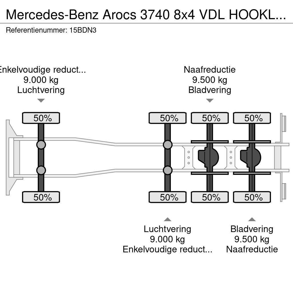 Mercedes-Benz Arocs 3740 8x4 VDL HOOKLIFT! TOP!HAAKARM/CONTAINER Hakowce