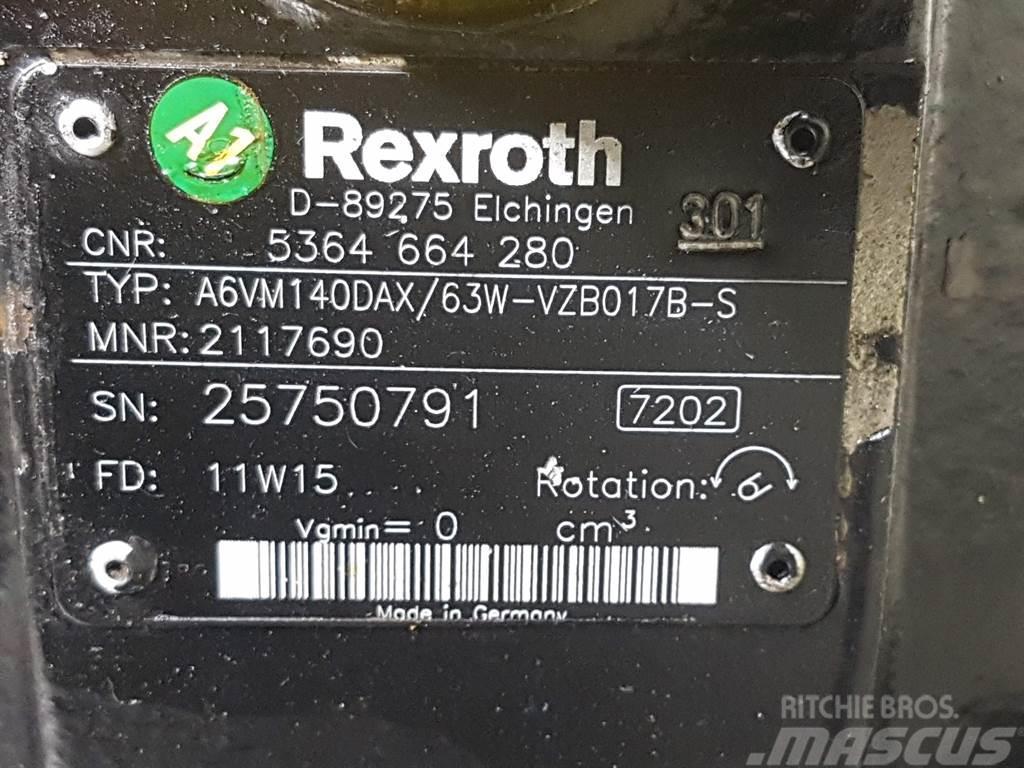 Terex TL210-5364664280-Rexroth A6VM140DAX/63-Drive motor Hydraulika