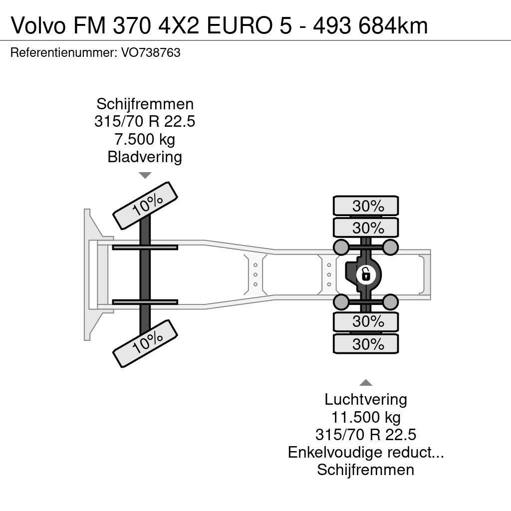 Volvo FM 370 4X2 EURO 5 - 493 684km Ciągniki siodłowe