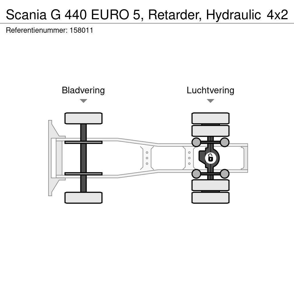 Scania G 440 EURO 5, Retarder, Hydraulic Ciągniki siodłowe