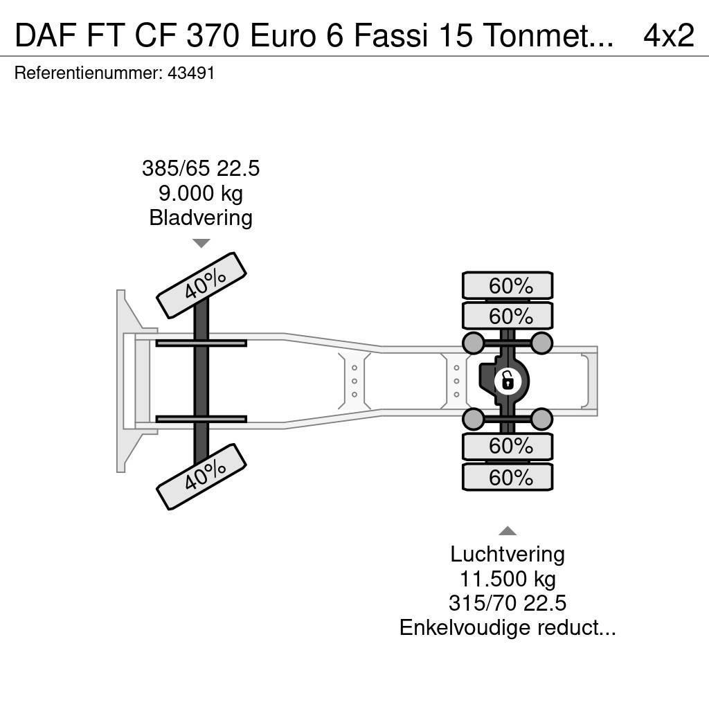 DAF FT CF 370 Euro 6 Fassi 15 Tonmeter laadkraan Ciągniki siodłowe