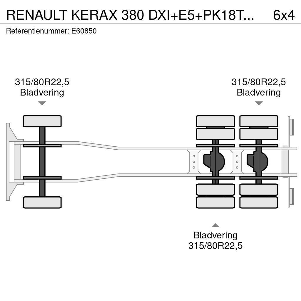 Renault KERAX 380 DXI+E5+PK18TM/3EXT Ciężarówki typu Platforma / Skrzynia