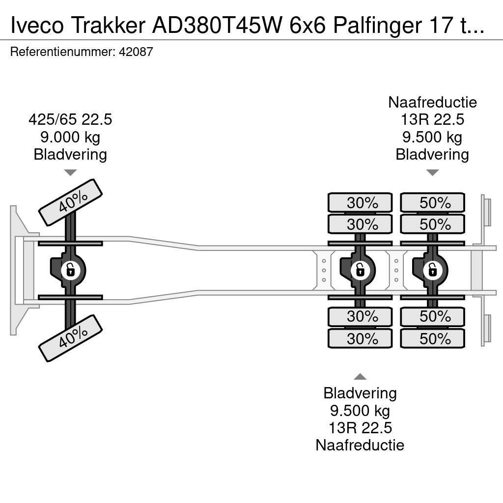 Iveco Trakker AD380T45W 6x6 Palfinger 17 ton/meter Z-kra Wywrotki